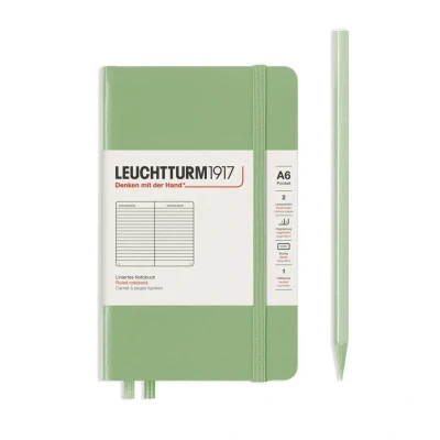 Afbeelding van Leuchtturm Notitieboek A6 Hardcover Sage Gelinieerd