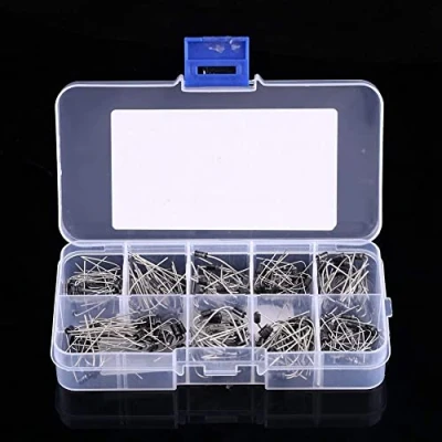 Afbeelding van Jadeshay Set diodes gelijkrichter, 200 stuks, 10 Values assortiment elektronische kit 1N4001 1N4007 1N5817 1N5819 met doos