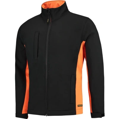 Afbeelding van Tricorp Softshell Jack Bi Color Zwart/Oranje Maat L