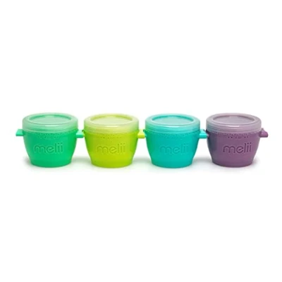 Afbeelding van melii Snap &amp; Go Babyvoeding Vriezer Opbergcontainers Snackcontainers, 4 oz/118 ml
