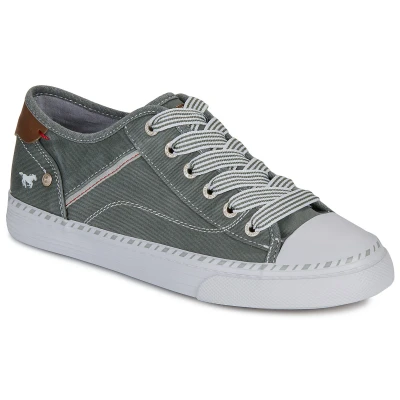 Afbeelding van Mustang Sneakers laag Gruen grau, Dames, Maat: 40, grau Imitatieleer/ textiel