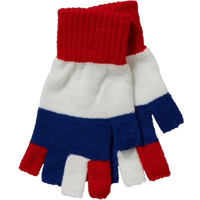 Afbeelding van Apollo Vingerloze handschoenen carnaval rood/wit/blauw one size uniseks fingerless gloves