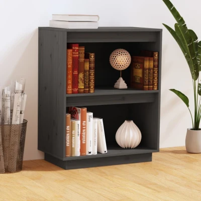 Afbeelding van Wandkast 60x34x75 cm massief grenenhout grijs