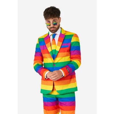 Afbeelding van Suitmeister Rainbow SET Kostuum, Heren, Maat: XL, Multicolored