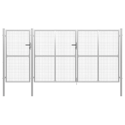 Afbeelding van Poort 400x150 cm staal zilverkleurig