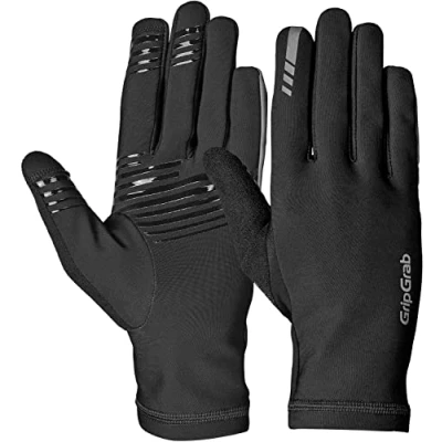 Afbeelding van GripGrab Insulator 2 Lente Herfst Fietshandschoenen Lange Vinger Thermo zonder Padding Zwart Unisex Maat M