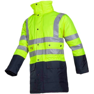 Afbeelding van Sioen 2006 Stormflash winter regenparka Geel/marine, maat 3EL/3XL