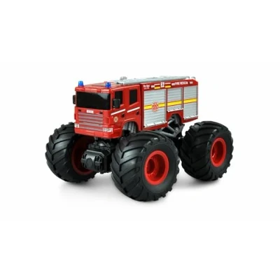 Afbeelding van Amewi Rood Brushed 1:18 RC auto Elektro Monstertruck Achterwielaandrijving RTR 2,4 GHz