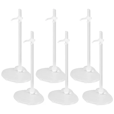 Afbeelding van Wisebom 6 stuks poppenstandaard, transparante poppenstandaard voor ramen, pop, decoratie, verzameling, model pop display standaard poppen, 25 28 cm