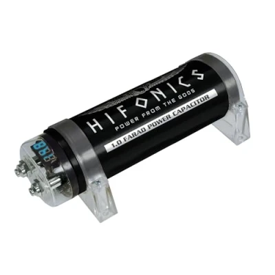 Afbeelding van HiFonics HFC1000 Autoversterker Condensator 1 Farad Power capacitor Stroom buffer 1.0 Elco met Volt meter