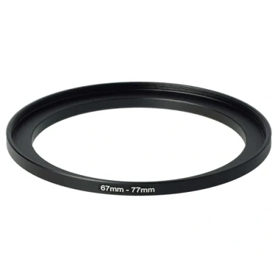 Afbeelding van vhbw Step up ring adapter van 67 mm naar 77 voor cameralens filteradapter, metaal, zwart