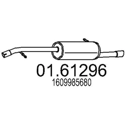 Afbeelding van MTS 01.61296 Einddemper 1200mm