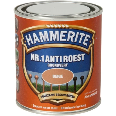 Afbeelding van Hammerite Anti Roest Grondverf Beige 0,5 liter &amp; Primer