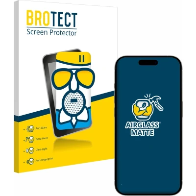 Afbeelding van BROTECT Screenprotector voor Apple iPhone 15 / Pro Folie Beschermfolie Beschermglas matte