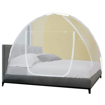 Afbeelding van Probache Pop up koepel muggennet, groot, 195 x 180 cm, mobiel voor bed