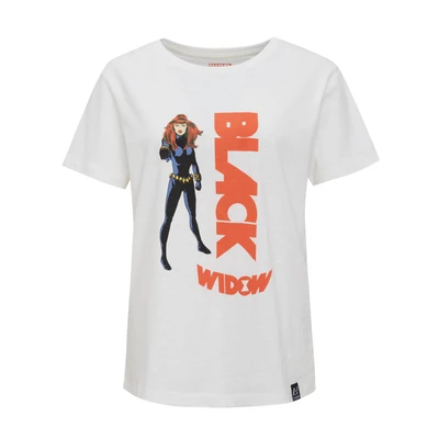 Afbeelding van Re:Covered Black Widow Tshirt print, Dames, Maat: Small, Ecru