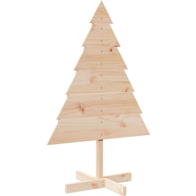 Afbeelding van vidaXL Kerstdecoratie kerstboom 110 cm massief hout