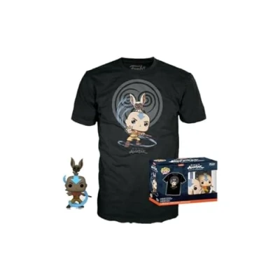Afbeelding van Funko Pop! Animation: Avatar Aang with Momo tee box (Glows in the Dark Exclusive) Maat XL