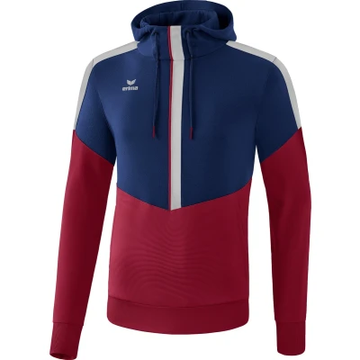 Afbeelding van Erima Squad sweatshirt met capuchon new navy/bordeaux/silver grey 34 / XL