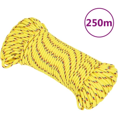 Afbeelding van vidaXL Boot touw 3 mm 250 m polypropyleen geel