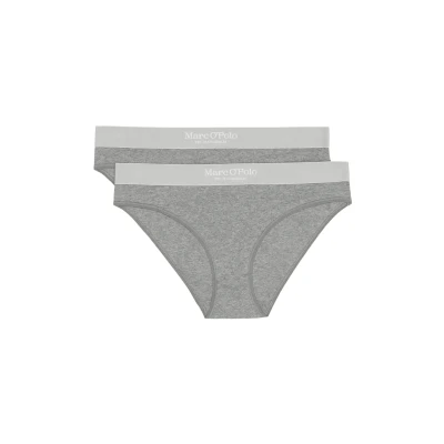 Afbeelding van Marc O&#039;Polo Iconic 2 PACK Slip, Dames, Maat: Small, Grau