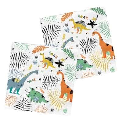 Afbeelding van Dinosaurus Servetten Roars 33x33cml 20 stuks