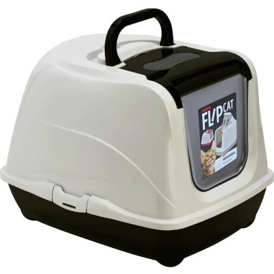 Afbeelding van Moderna Kattentoilet Flip Cat jumbo Zwart/Wit 41,0x43,9x57,6 cm