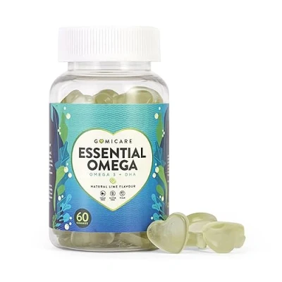 Afbeelding van Gomicare Suikervrije Gummies Omega 3 Vegan Vitamine D, E, Algen DHA en Choline 60 Zonder Gluten of Lactose