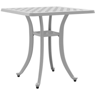 Afbeelding van Tuintafel 53x53x53 cm gietaluminium wit