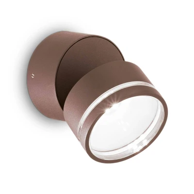 Afbeelding van Ideallux Ideal Lux Omega Round LED wandlamp 4.000K koffie