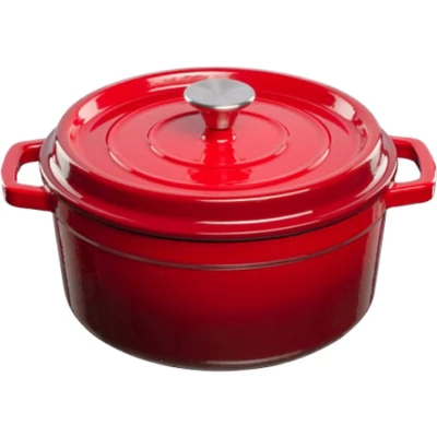 Afbeelding van Grand Feu Geëmailleerde gietijzeren braadpan 4,7 ltr. rood