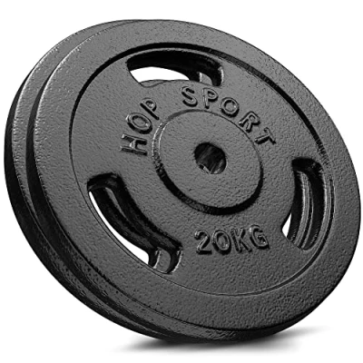 Afbeelding van Hop Sport gewichten set 40 kg naar keuze 2x20kg, gietijzeren gewichten, halterschijf 30 mm geschikt voor staven met Ø mm, halterschijven een effectieve krachttraining in je homegym…