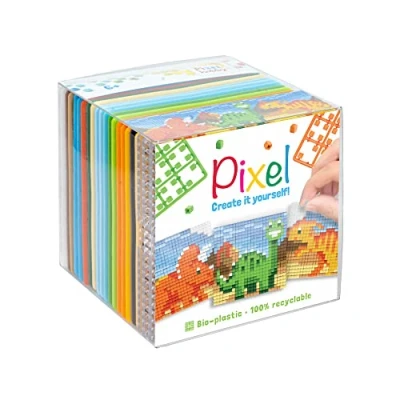 Afbeelding van Pixelhobby Pixel Create it yourself kubus setje Dino&#039;s