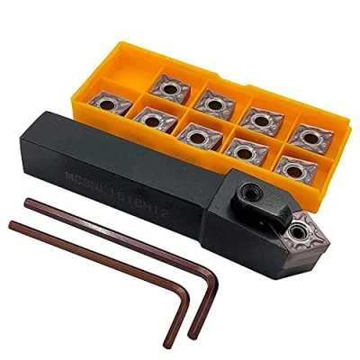 Afbeelding van 1 stks MCSNL1616H12 Draaibank Draaien Tool Houder + 10 CNMG120408 MA Carbide Insert Tips Tool……