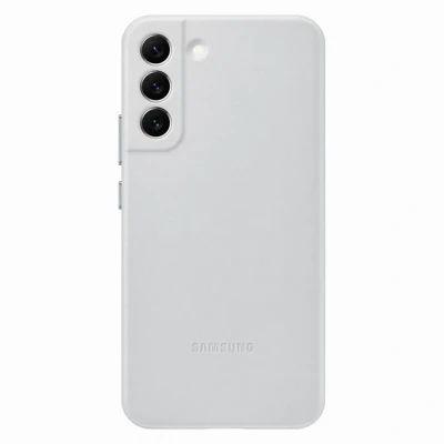 Afbeelding van Samsung Galaxy S22 Plus Hoesje Echt leder Backcover/Hardcase Lichtgrijs Telefoonhoesje