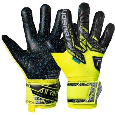 Afbeelding van Reusch Attrakt Fusion Guardian Junior Yellow Silver Keepershandschoenen Kinderen Maat 6