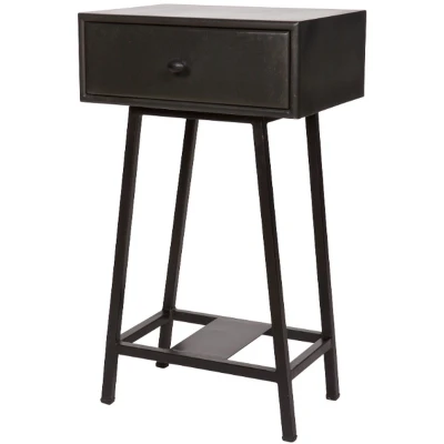 Afbeelding van BePureHome Skybox bijzettafel/sidetable zwart Hout