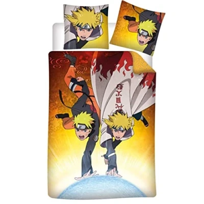 Afbeelding van AYMAX Naruto Minato &amp; Parure de lit 140x200cm &#039;100% microvezel&#039;