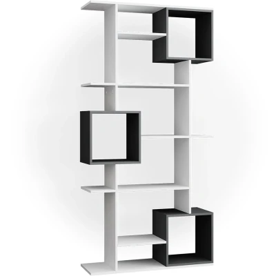 Afbeelding van Vicco Ruimteverdeler &quot;Cube&quot;, Wit/Antraciet, 92 x 187.7 cm