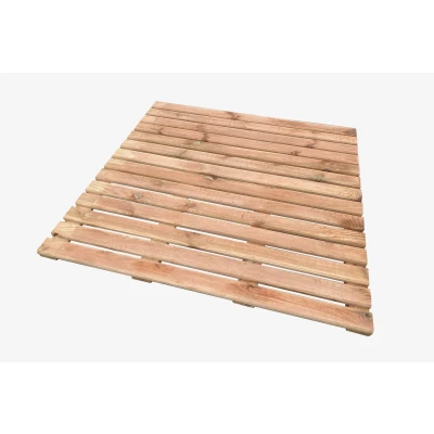 Afbeelding van Houten tuintegel 100x100 cm Bruin geimpregneerd grenen hout