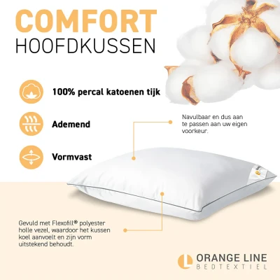 Afbeelding van Hoofdkussen Hotel Comfort Geschikt Voor Zij En Rugslapers Dekbed Discounter.nl