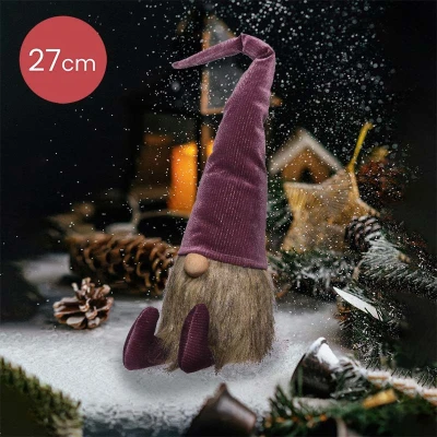 Afbeelding van Kerstkabouter paars 27CM