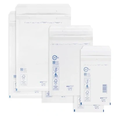 Afbeelding van ÖKI Mix Pack luchtkussenzakken, bubble enveloppen, huishoudset met A6, A5 en A4 gevoerde enveloppen/verzendzakken, 6 stuks/maat
