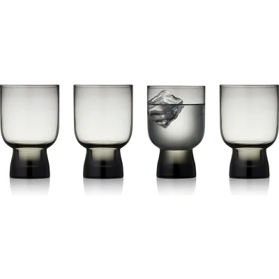 Afbeelding van Lyngby Glas Sorrento Waterglas 30 cl 4 stuks Smoke