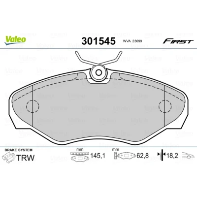 Afbeelding van Valeo Remblokset 301545