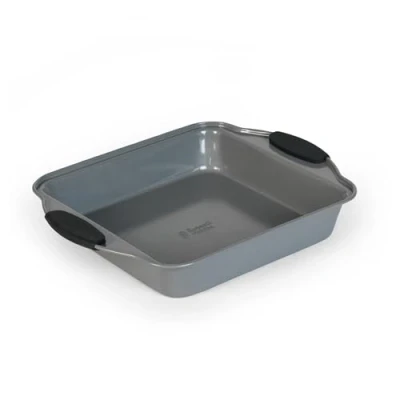 Afbeelding van Russell Hobbs® Square Baking Pan 27 cm geparelliseerde Non Stick siliconen handvatten grijs