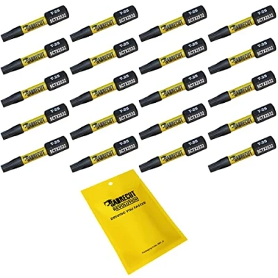 Afbeelding van 20 x SabreCut SCTX2532_20 32 mm T25 TX25 magnetische slagschroevendraaier Bits Set Torx Heavy Duty Compatibel met Dewalt Milwaukee Bosch Makita en meer