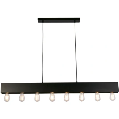 Afbeelding van Searchlight Hanglamp Piano 8 lichts 51607 8BK