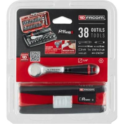 Afbeelding van Facom 1/4 Socket Set 6Pt 5.5 14Mm R.181 38Pc R.181NANOPB
