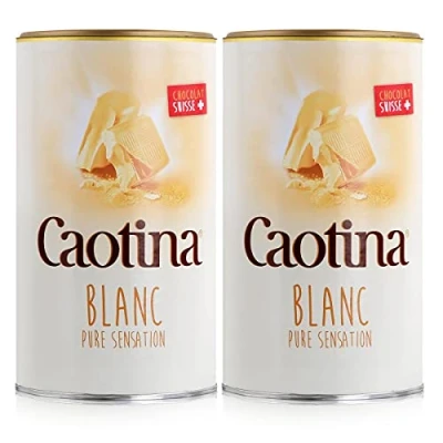 Afbeelding van Caotina noir, Cacaopoeder met witte Zwitserse Chocolade, Warme Chocolademelk, 2 Pakken, x 500g